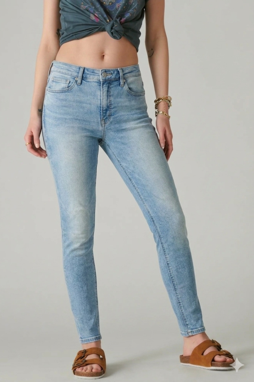 Lucky Brand High Rise Bridgette Skinny Jean Light Wash Women's 8 29